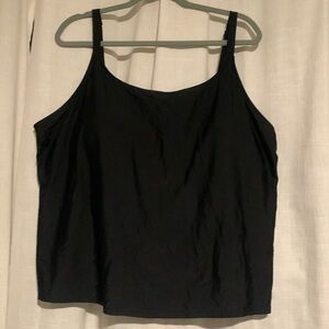 Basic Edition Women’s Black Plus Size swimsuit tank sz 24W